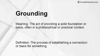Grounding Meaning