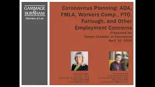 Tempe Chamber Gammage & Burnham Webinar Series Part 1: Coronavirus Planning for Employment Concerns
