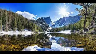 Entspannungsvideo. Landschaft von oben mit entspannenden sanften Kl&auml;ngen zum Relaxen. Einschlafen.