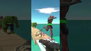 Super Heroes Escape From Epic Punch  - Animal Revolt Battle Simulator