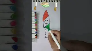 How to draw national flag on the knife  🔪..#flagpainting #indianflag #republicday #ytshort #short