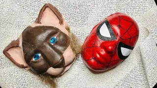How to make a plaster craft mask like Spiderman!