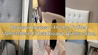 Review Huatean Home Tufted Upholstered Headboard Queen Size, Sturdy and Durable Solid Wood Bed headb