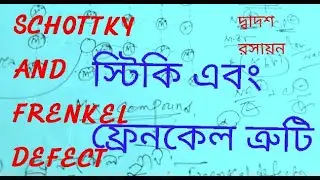 SCHOTTKY AND FRENKEL DEFECT CHEMISTRY ANALYSIS//সটকি এবং ফ্রেনকেল ত ত্রুটি দ্বাদশ রসায়ন