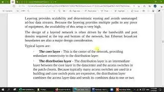 Lecture 29: SDN,NFV,Network Availability-Layered Network Topology