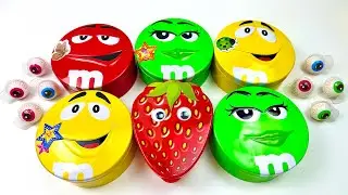 10 Minutes M&M's Candy Unboxing with Colorful Visuals | Satisfying Kinetic Sand Cutting ASMR Video