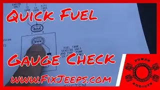 Jeep Wrangler YJ - Fuel Gauge not working? Here is an EASY way to check it! #jeepyjfuelgauge