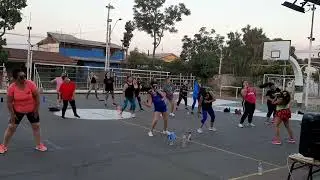 Zumba 20 Martes 20 de enero 2026 profesora Angela Sierra  Cancha los 120 lo Espejo 