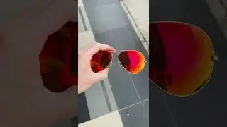 Ray Ban Aviator Matte Gold / Orange Mirror ( 62 )