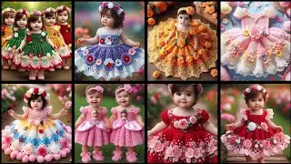 Flower printed crochet baby girl frock ❣️ stylish pattern free crochet pattern zone 