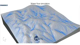 Grasshopper: Water flow simulation (demo)