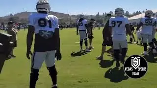 LAS VEGAS RAIDERS DOMINATE THE LOS ANGELES RAMS IN JOINT PRACTICE AND FIRST LOOK AT TYREE WILSON