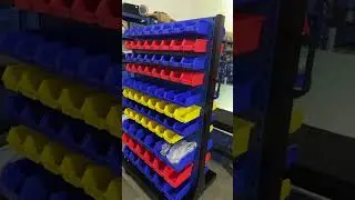 Tools Hanging Board with Parts Box Bin Storage Rack  #simplymetal #wireshelves #wireshelving
