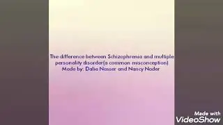 The difference between Schizophrenia and multiple personality disorder