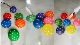 COMPILATION || Crazy Popping Full Colour Polka Dot! Nice Slo-Mo Water Ballons🌈💦 #satisfying #asmr