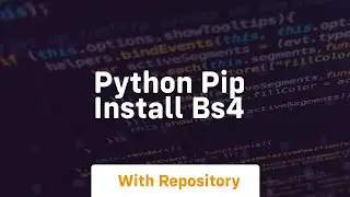 python pip install bs4