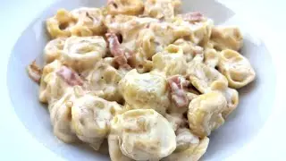 👩‍🍳 PASTA TORTELLINI CON QUESO, NATA Y BEICON. 👌//BEATRIZ COCINA.