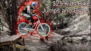 $25 Goodwill Bike vs Downhill Freeride Jumps/Drops