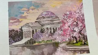 Cherry Blossom Sunset 보랏빛 노을과 벚꽃풍경
