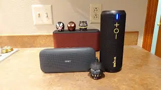 Tribit Stormbox Flow (FW1.2.3) vs W-King D320 🛜 Budget Hand-Held Speaker Comparison both Stock EQ