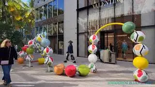 4K Miami Design District Mall , Winter Walking Virtual Travel Tour , Miami Florida , December 2024