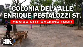 Calle Enrique Pestalozzi, Colonia del Valle Centro 🇲🇽 Ciudad de México [Recorrido en 4K]