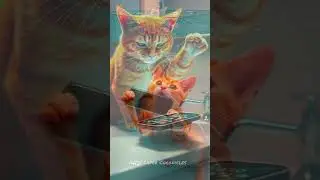 Cat Fixes Broken Phone with a Heater | Funny Town Tale #ai #cat #funny #love #iphone  #shortfeed