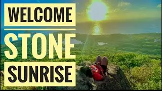 Welcome Stone at Sunrise