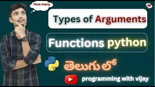 Types of Arguments in Functions in Python| Parameters and Arguments| #argument #parameters #python