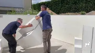 Montage Pooltreppe Oblique