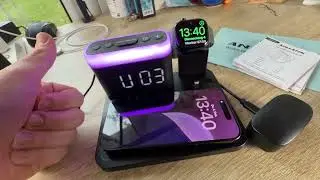 ANJANK Wireless Charging Station 3in1 Wecker Kabelloser Ladestation Nachtlicht Unboxing & Anleitung