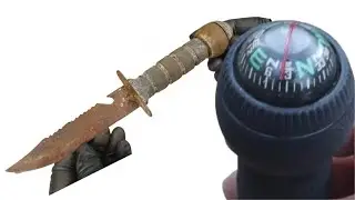 Rambo&rsquo;s Lost Knife?! Rusty Survival Blade Restoration (Unbelievable Before & After) #restoration