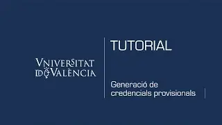 Generaci&oacute; de Credencials provisionals - UV