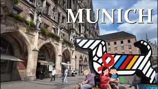 Walking through beautiful downtown Munich, Germany | Binaural 4K