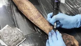 Tattoo Oriental - antebraço e mão