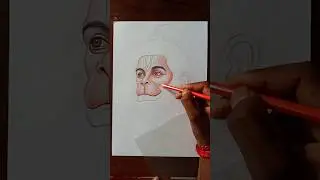 H for hanuman easy drawing #art #hanuman #trending #shorts