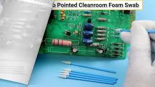 Rigid PP Stick Sharp Pointed Sponge Foam Tip ESD Cleanroom Swab For Factory Cleaning
