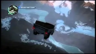 JUST CAUSE 2 - BIGGEST FALL  EVER WITH A TRUCK!
