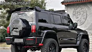 How to install GWM Tank 300 Brabus Body Kit Rear Spoiler for Tank 300 Petrol Hybrid HEV Diesel
