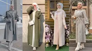 Stylish abaya designs for winter || New abaya collection 2024 || Arabic girls long winter coats