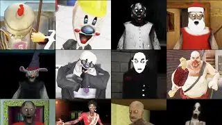 angry king vs icecream vs granny vs granny chirstmas vs granny helloween horror gaming #viral #bome 