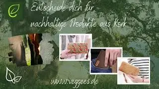 Veggees &reg; Veganes Portemonnaies aus Kork,  Zero Waste & RFID-Schutz