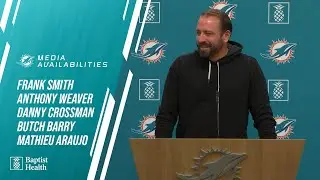 F. Smith, Weaver, Crossman, B. Barry and Araujo meet with the media l Miami Dolphins