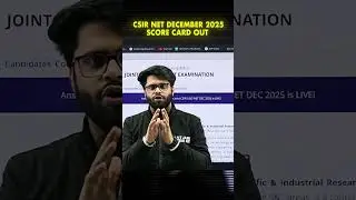 CSIR NET Dec 2025 Score Card Out!!! #csirnet2025 #csirnet #pw #physicswallah