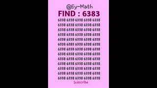The most exciting eye speed challenge:Spot the odd 6383 #iqtest #iq #gk #fyp #fypviral #fypyoutube