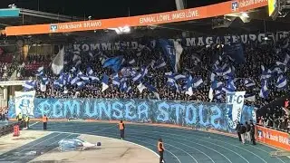 Magdeburg Fans in Eintracht Stadion | 2.Bundesliga Eintracht Braunschweig gegen FC Magdeburg 0:3