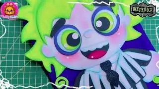 BEETLEJUICE DULCERO // APLIQUE EN FOAMY #manualidades #manualidadesfoami #diy #beetlejuice #dulcero