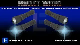 4W Explosion Proof LED Flashlight - 100 Lumens - IP67 - Blue Lens - Ideal for Merchant Marines