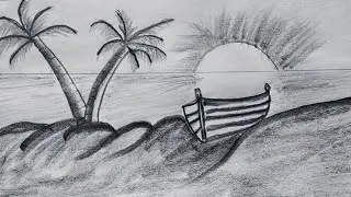 House river side scenery drawing art #how to draw amazing house river side scenery #