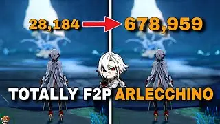TOTALLY F2P ARLECCHINO BUILD | Genshin impact